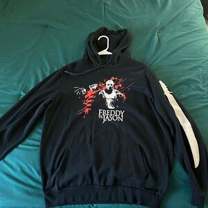 Spencer's Freddy vs Jason Hoodie - Black and Red